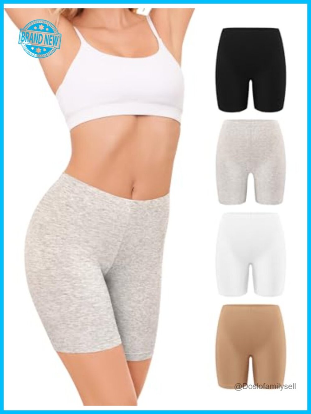 Cotton Boy Shorts Underwear Anti Chafe Bike Shorts Under Dress